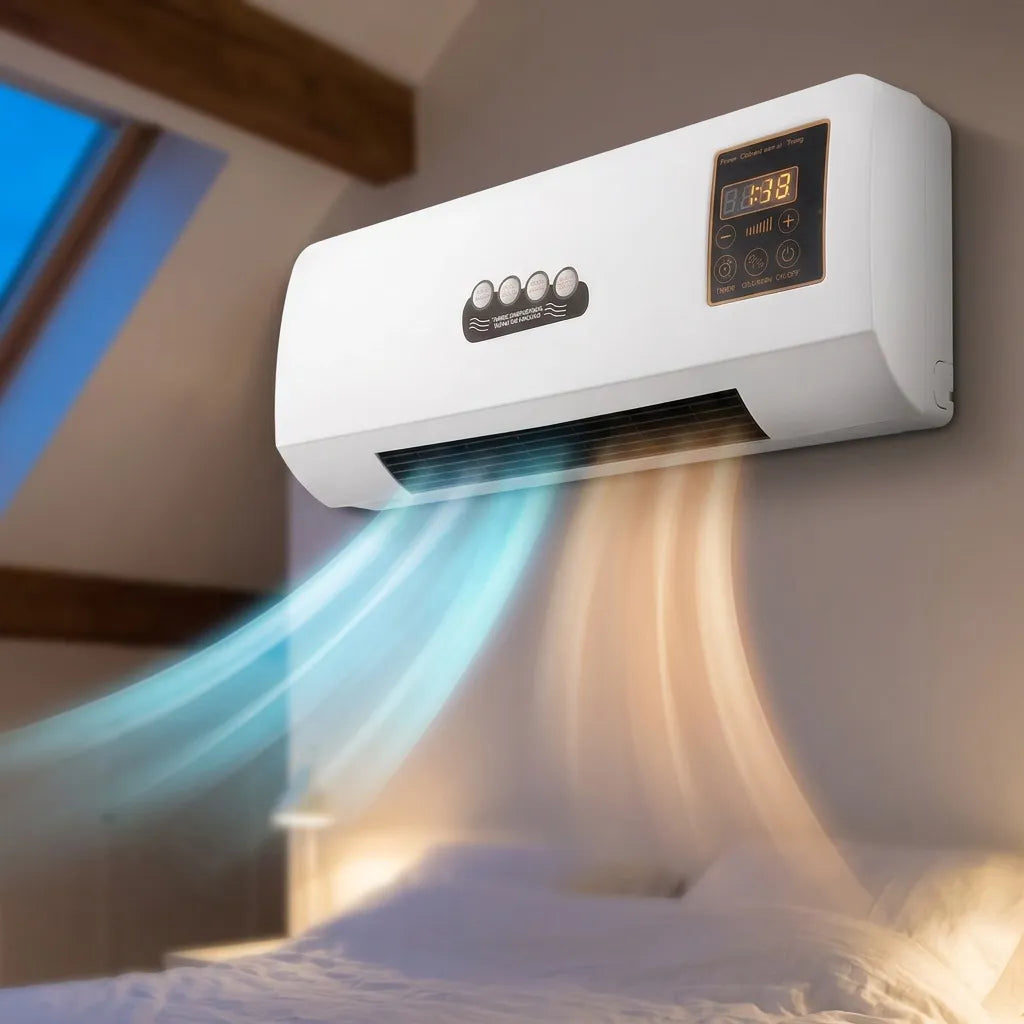 1800W Wall-Mounted 4-in-1 Air Conditioner with Remote Control