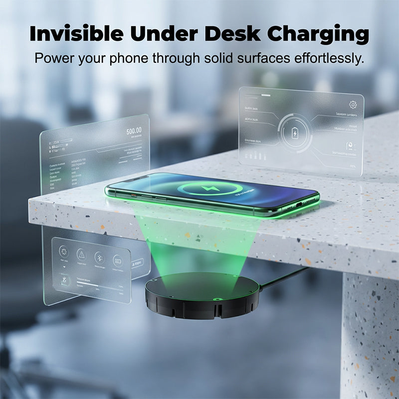 StealthCharge - Unsichtbares kabelloses Ladegerät für unter den Schreibtisch
