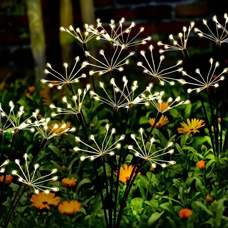 LumiStem - Dekorative Solar-Gartenleuchte im Feuerwerksstil