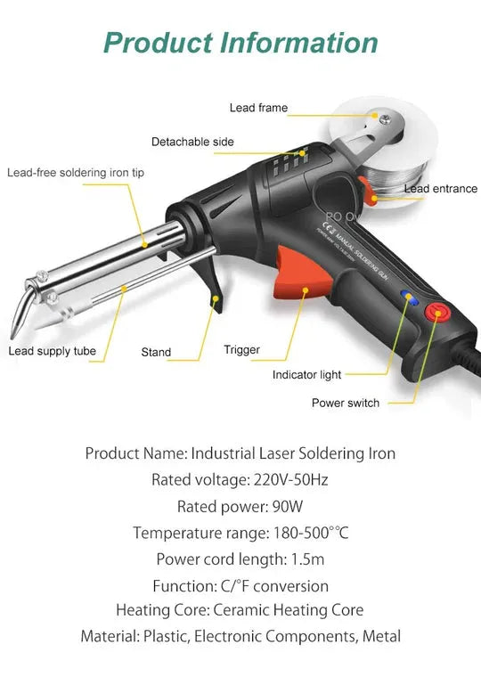 2-in-1 Laser Welding and Cutting Tool with Quick Heat-Up