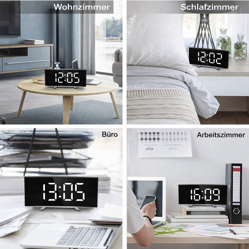 CurvaTime - Gebogene digitale Wecker