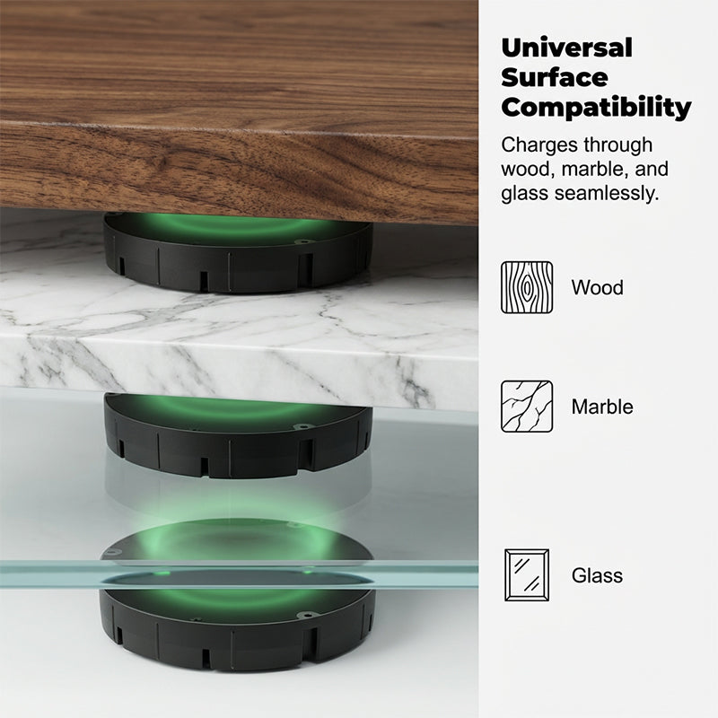 StealthCharge - Unsichtbares kabelloses Ladegerät für unter den Schreibtisch