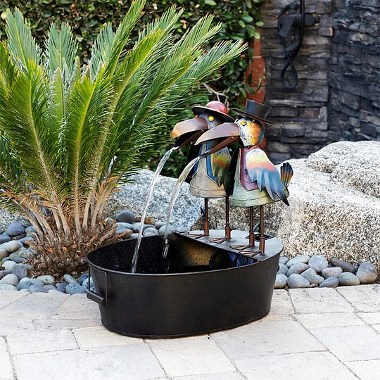 Faunatide - Skulpturaler Gartenbrunnen mit Tiermotiv
