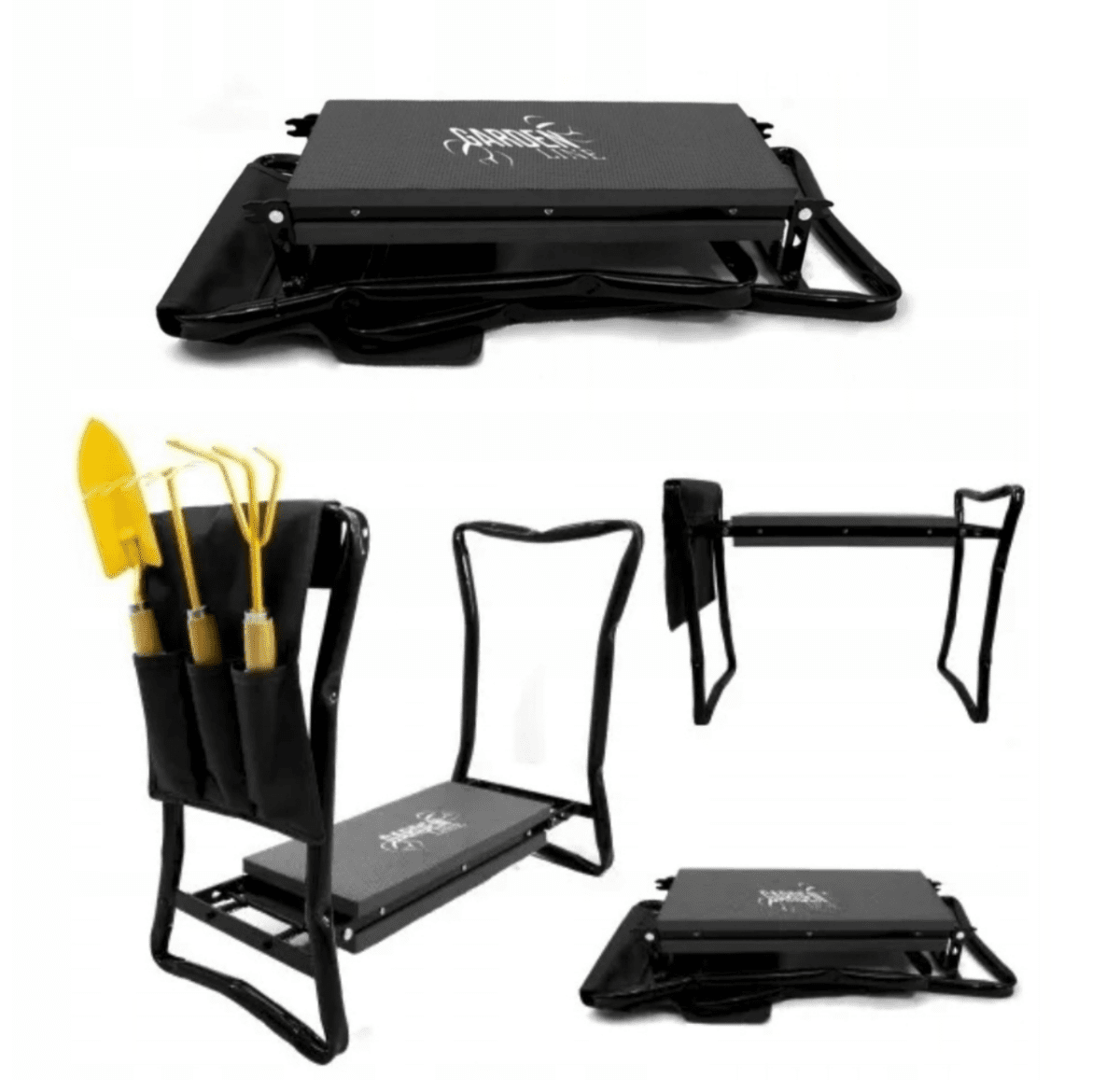 Kneely - Zusammenklappbarer 2-in-1-Gartenhocker und -kniesitz