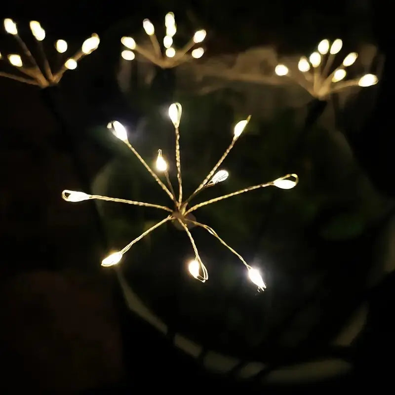 LumiStem - Dekorative Solar-Gartenleuchte im Feuerwerksstil