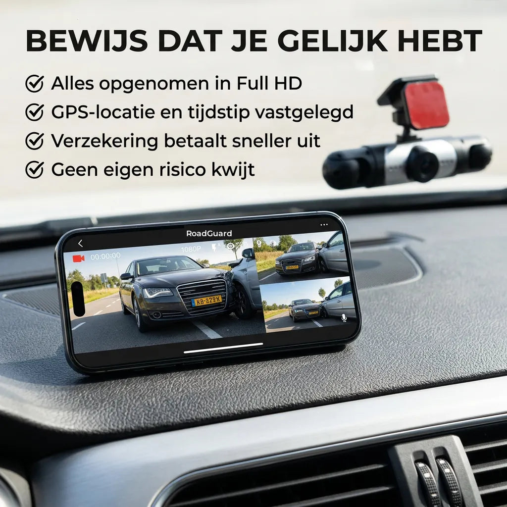 4-Camera 360° Dash Cam with GPS and Night Vision