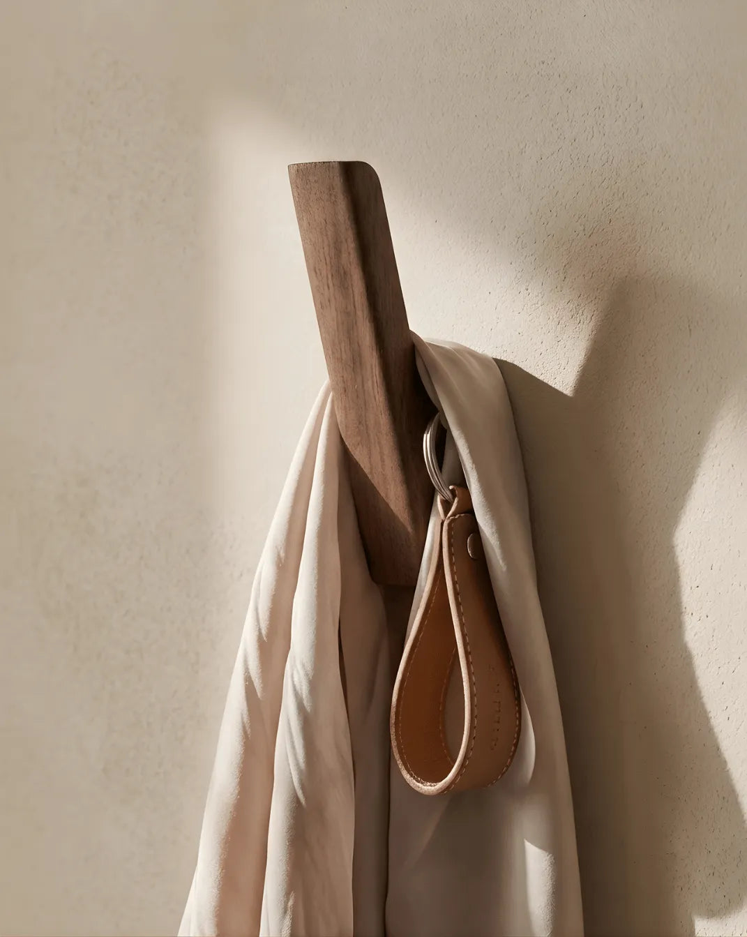 4-Piece Wooden Wall Hook Set for Entryway and Bathroom