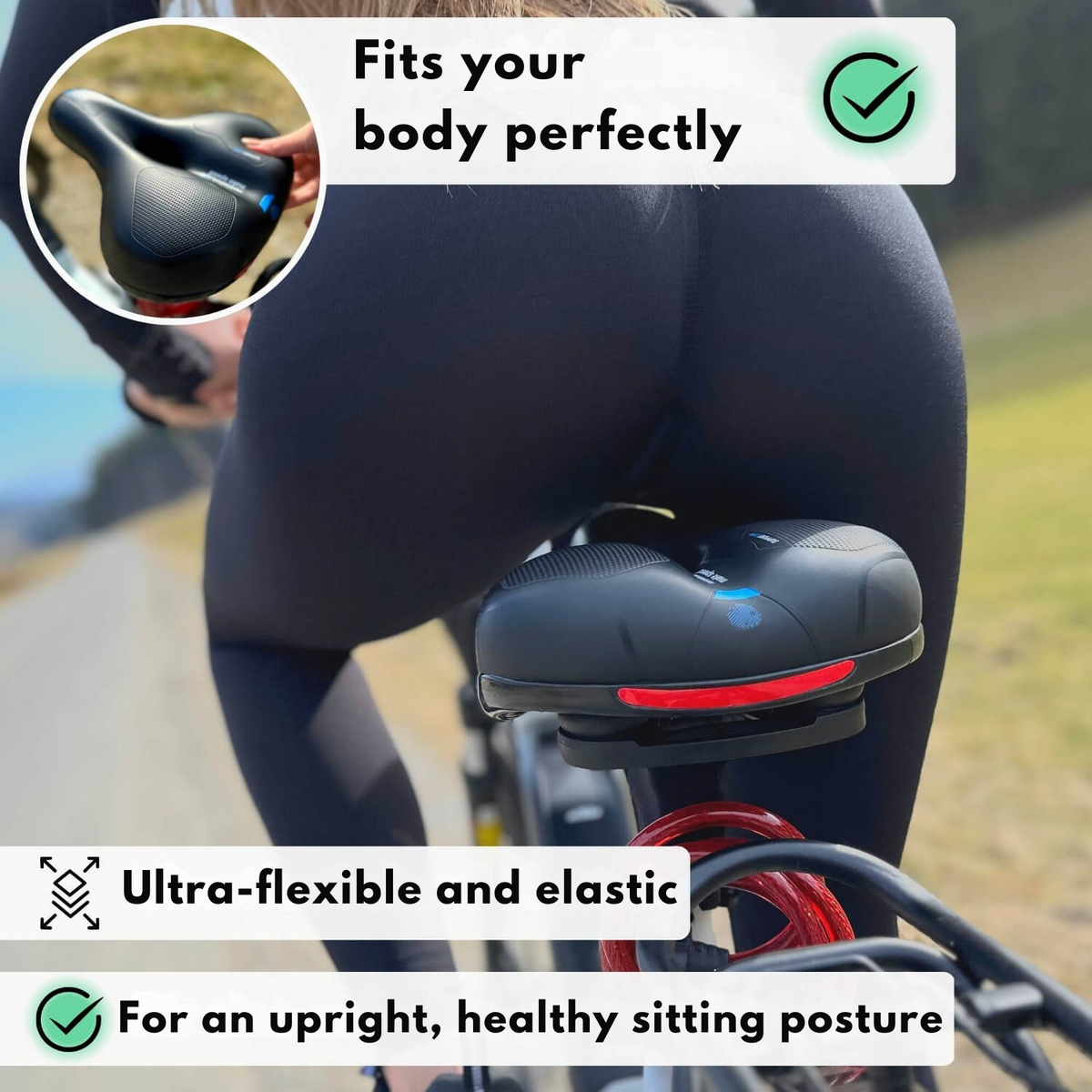 Ventyx - Ergonomischer, stoßabsorbierender Ersatz-Fahrradsattel