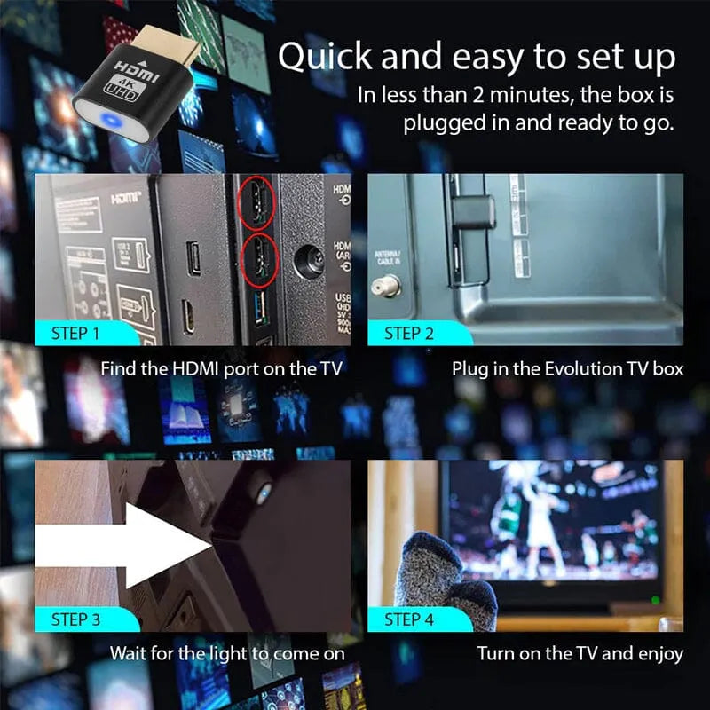4K HDMI TV Streaming Device with Plug and Play Setup