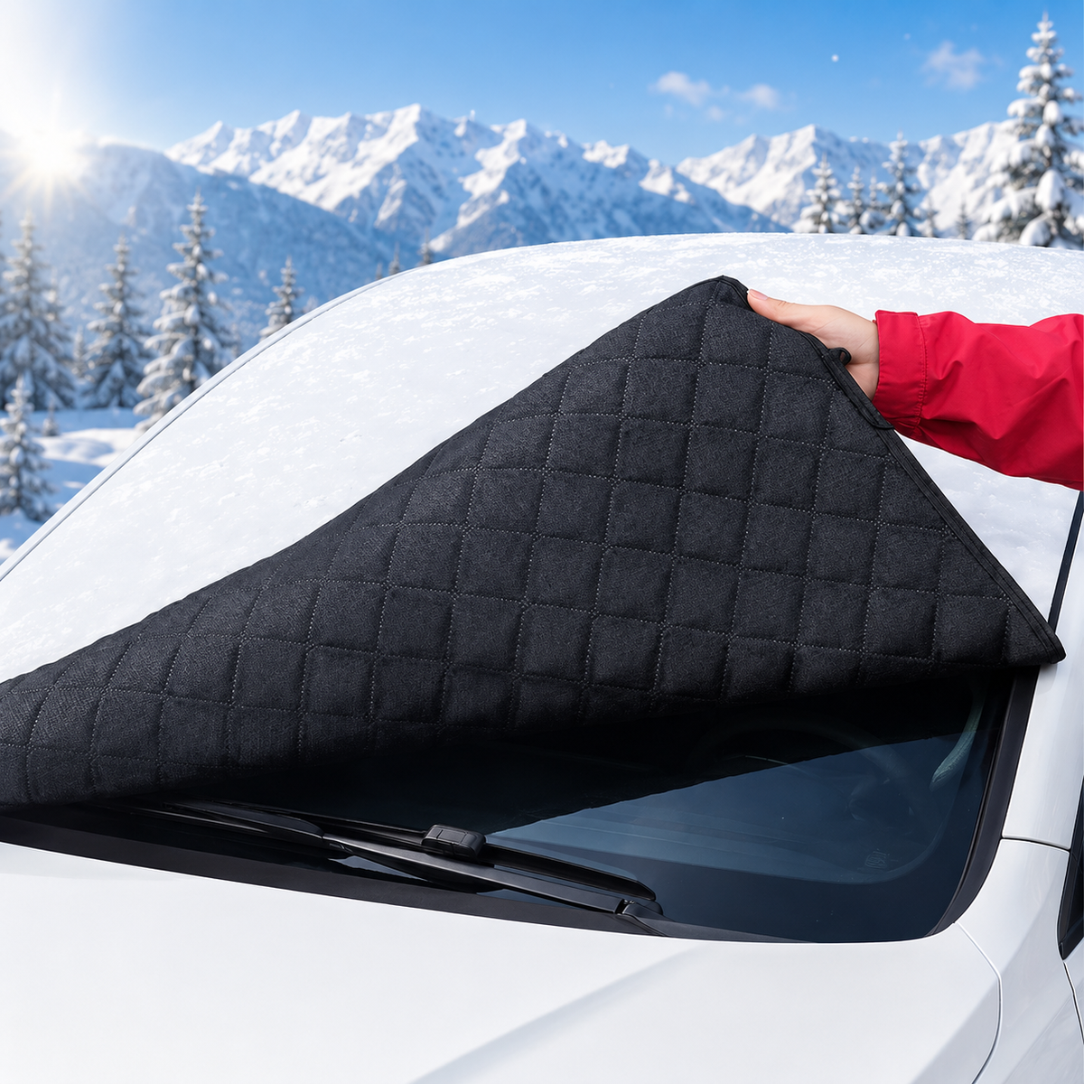 Wintrex - Gesteppte Ganzjahres-Autoscheibenabdeckung