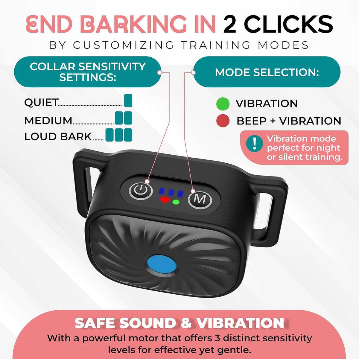 BarkSense - Vibrationshalsband für Hunde