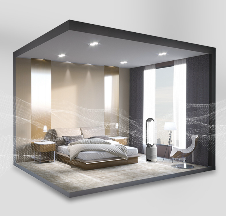 VibeBreeze - Moderner rotorloser Turmventilator