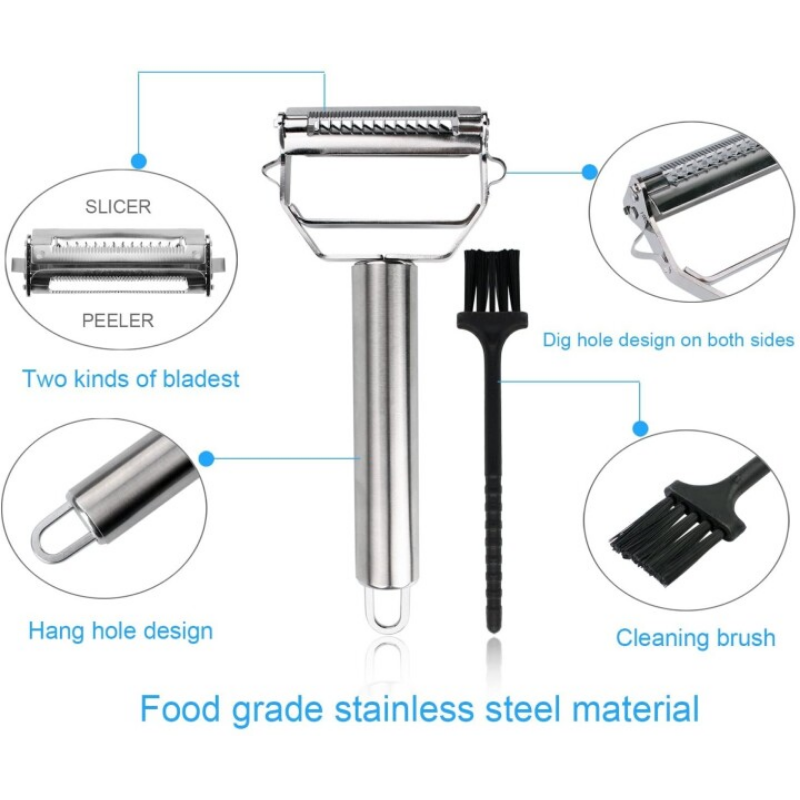 PeelCraft - Multifunktionaler Gemüseschäler mit zwei Klingen