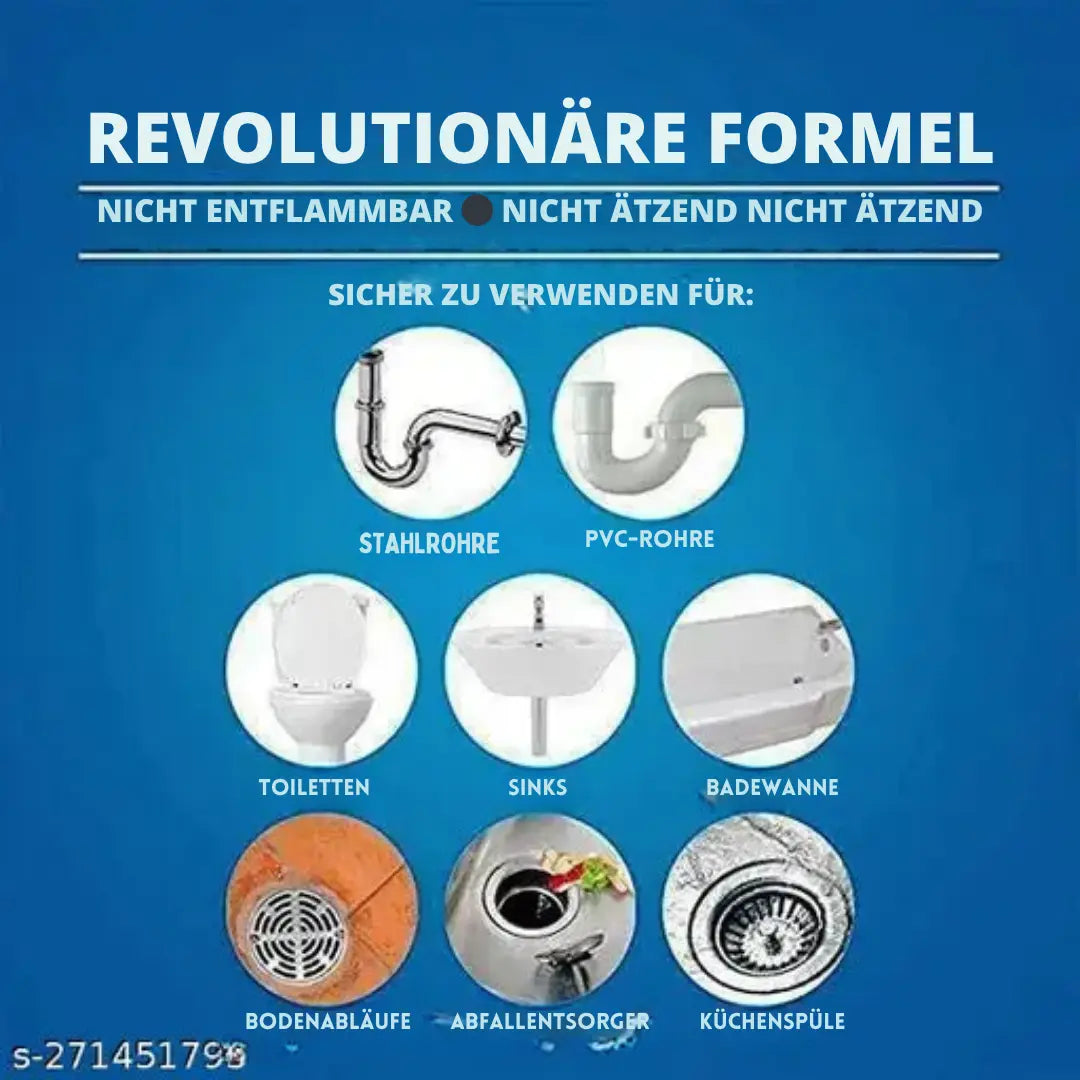 Zappix - Schäumender Pulver-Abflussreiniger