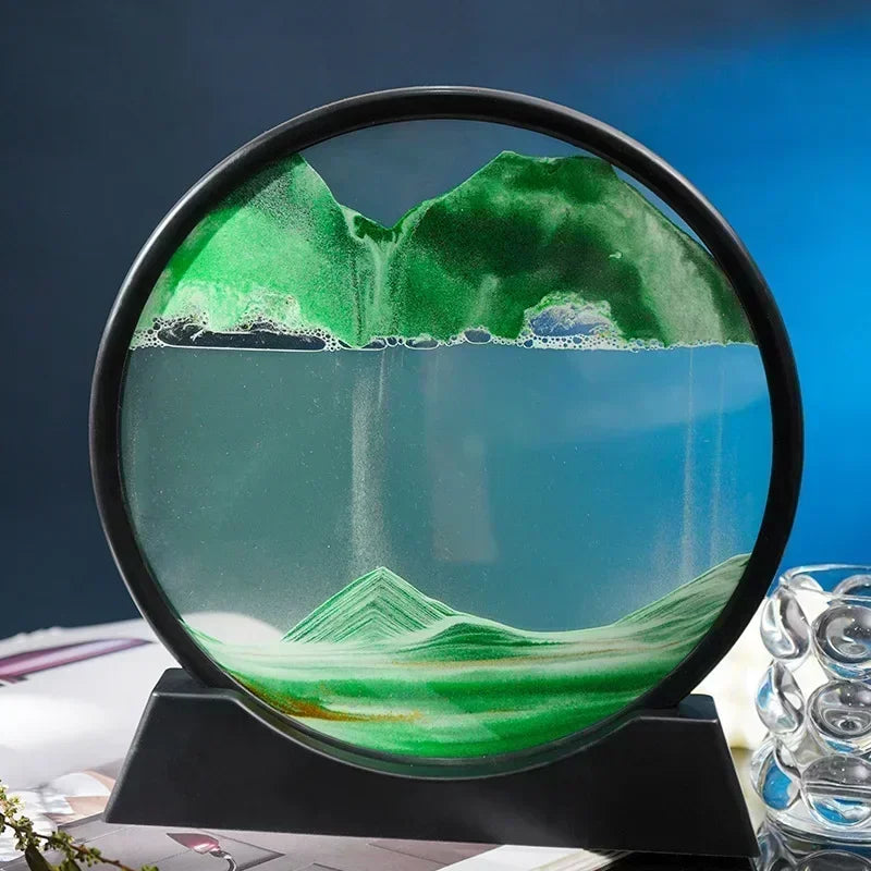 DuneScape - Rundes bewegliches Sandkunstbild