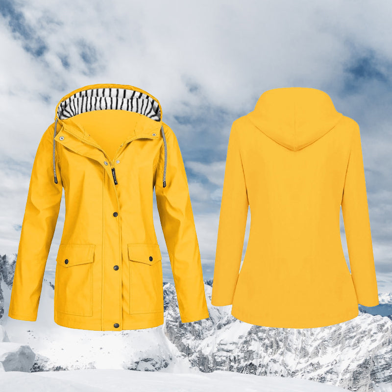 Women Hooded Outdoor Rain Jacket
