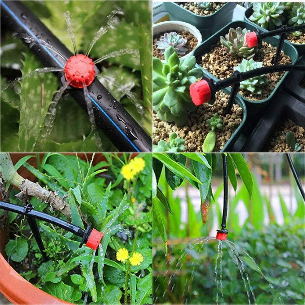 Adjustable Drip Irrigation Kit with 360-Degree Drippers