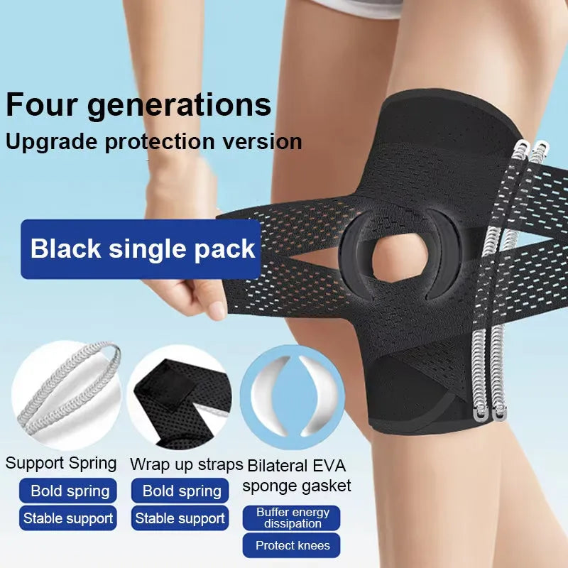 Adjustable Knee Compression Sleeve with Fastening Straps