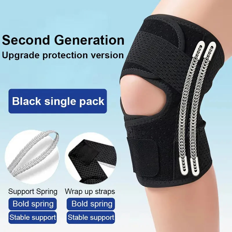 Adjustable Knee Compression Sleeve with Fastening Straps