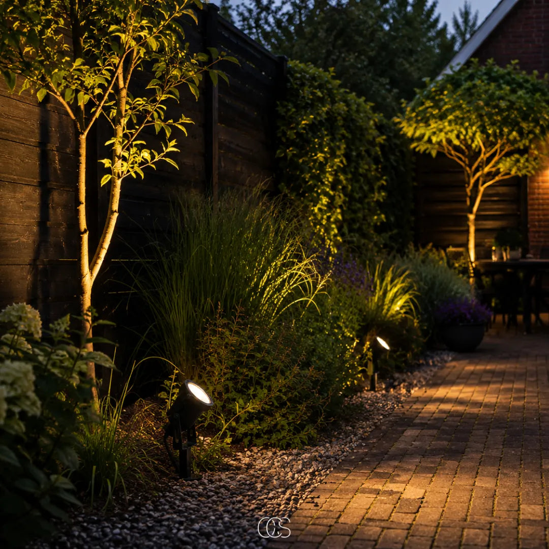 Adjustable LED Garden Spotlight with Ground Stake