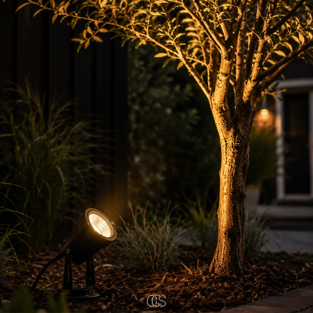 Adjustable LED Garden Spotlight with Ground Stake