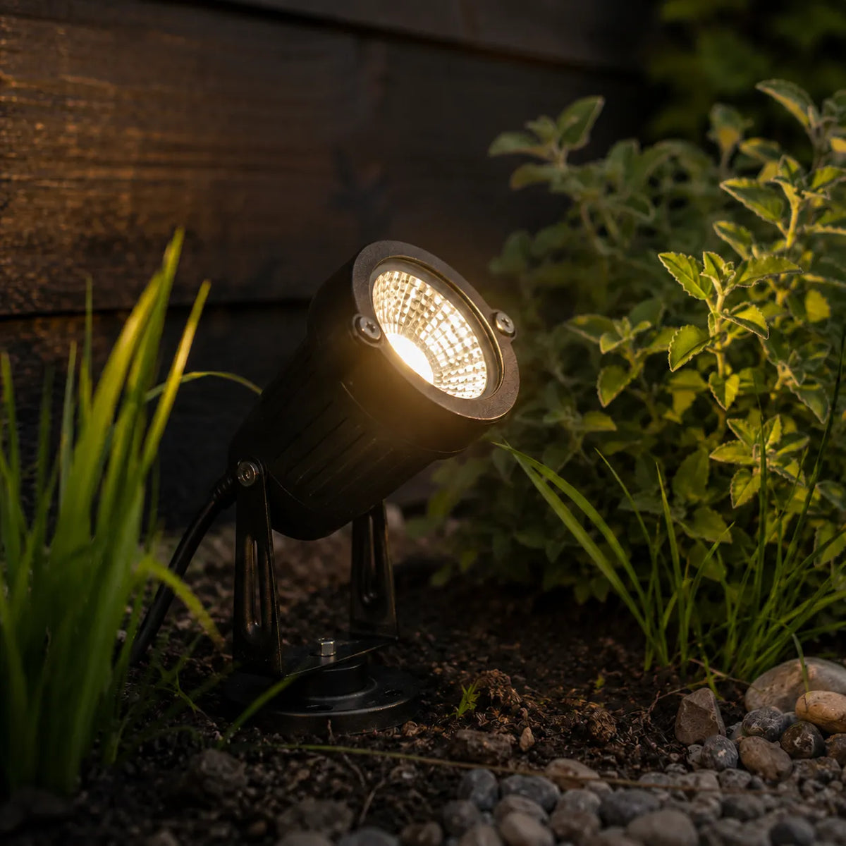 Adjustable LED Garden Spotlight with Ground Stake