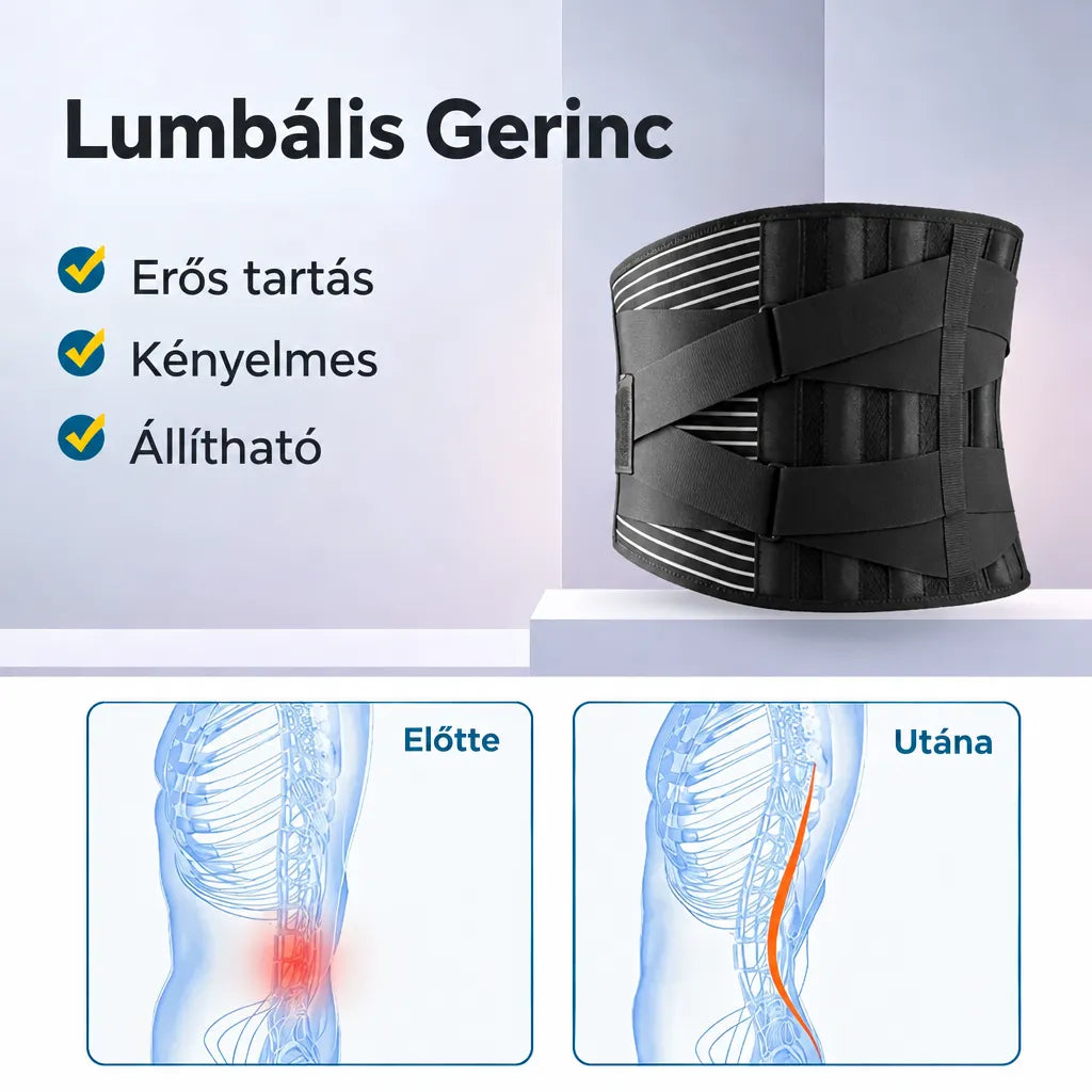 Adjustable Lumbar Support Belt with 360° Spine Stabilization