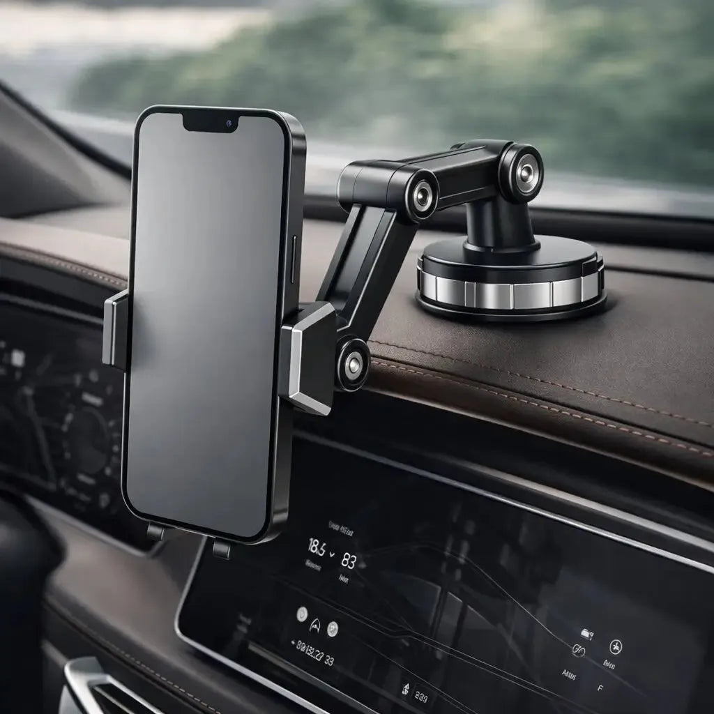 Adjustable Suction Cup Car Phone Mount with 360 Degree Rotation