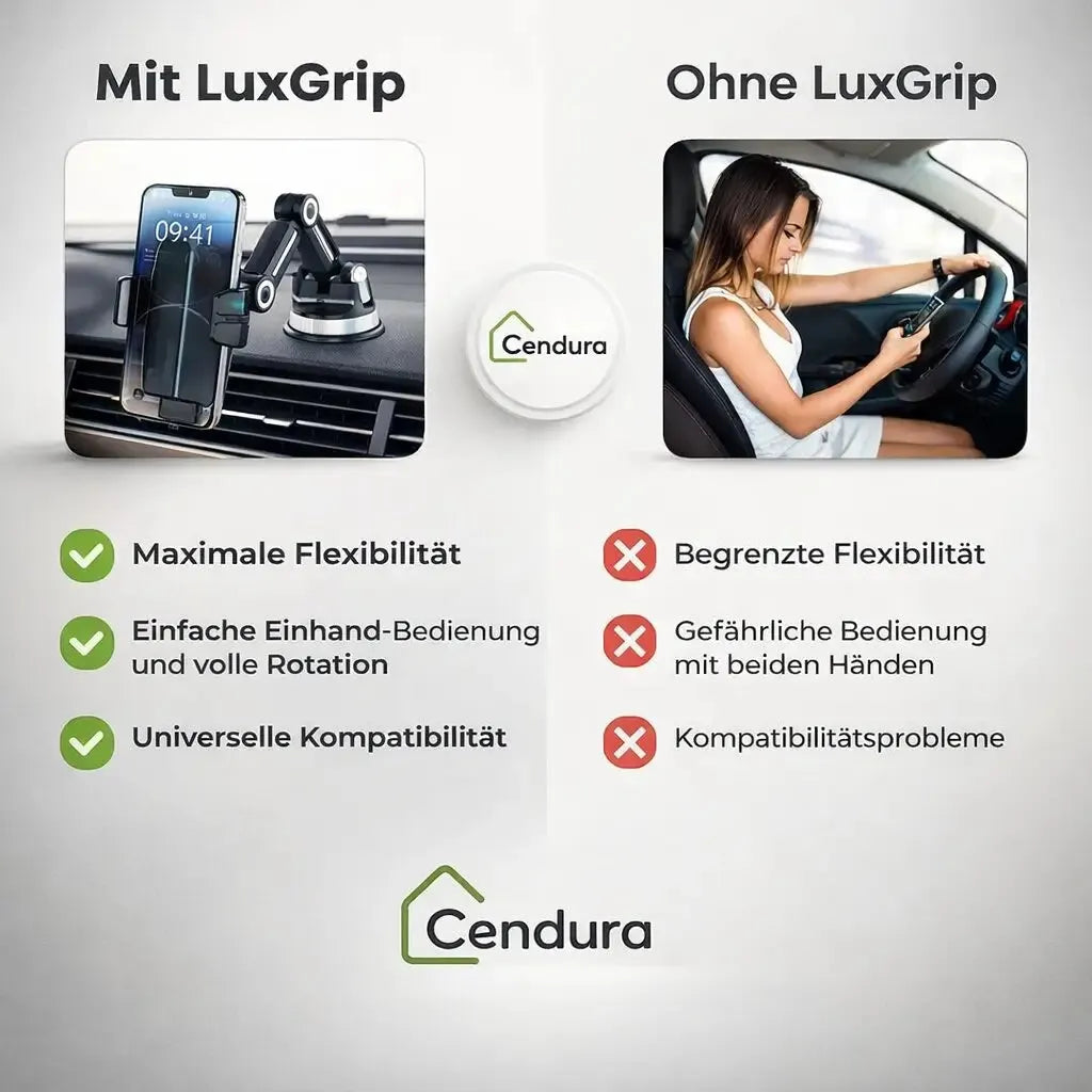 Adjustable Suction Cup Car Phone Mount with 360 Degree Rotation