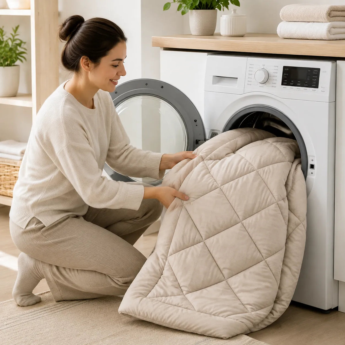 All-Season Coverless Comforter Set with Diamond Quilting