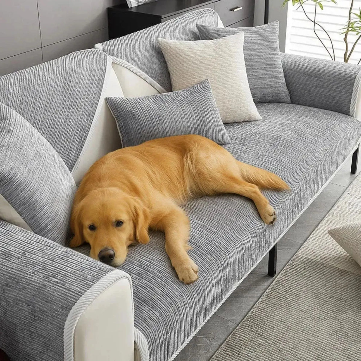 Anti-Slip Waterproof Sofa Cover with Washable Design