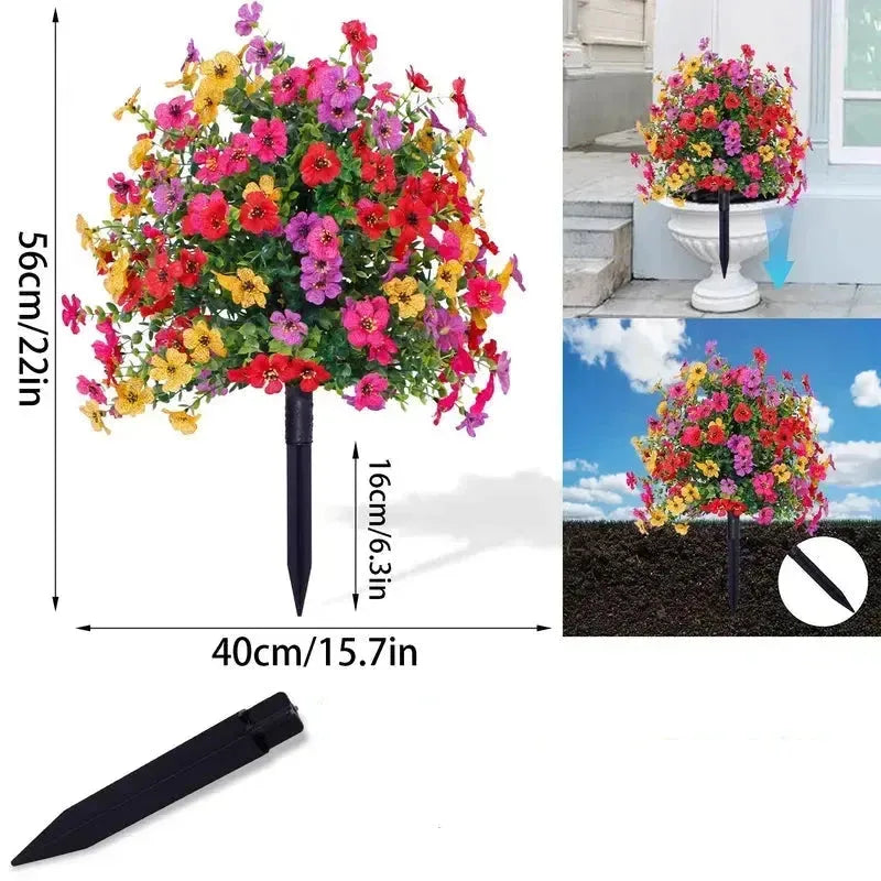 Artificial Outdoor Garden Flowers with UV Protection
