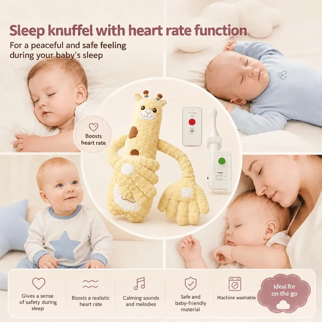 Baby Rhythmic Patting Plush Soothing Toy with Remote