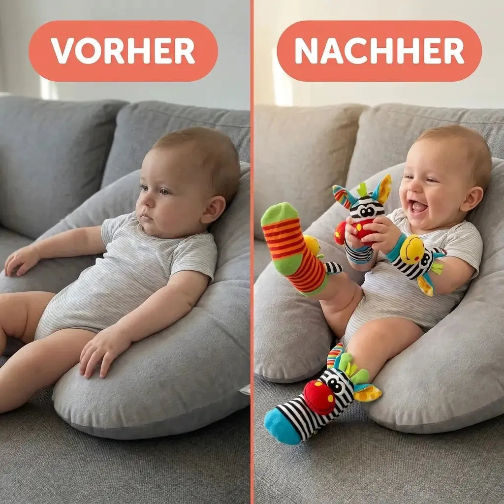 Baby Wrist Rattle and Foot Finder Socks Set