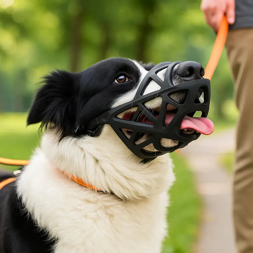 Breathable Dog Muzzle with Adjustable Reflective Strap