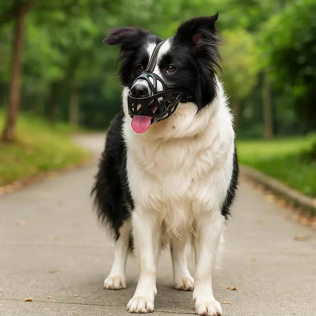 Breathable Dog Muzzle with Adjustable Reflective Strap