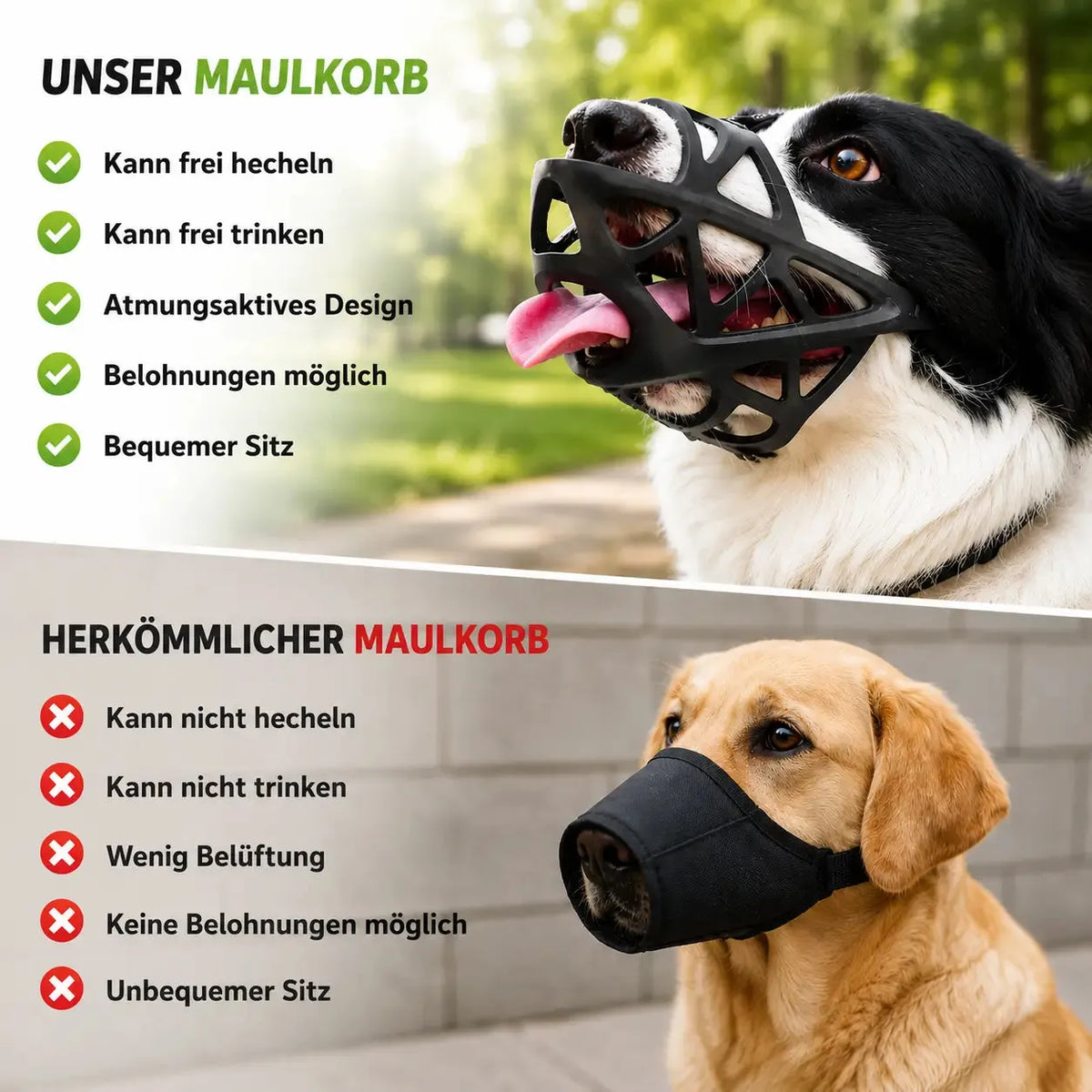 Breathable Dog Muzzle with Adjustable Reflective Strap
