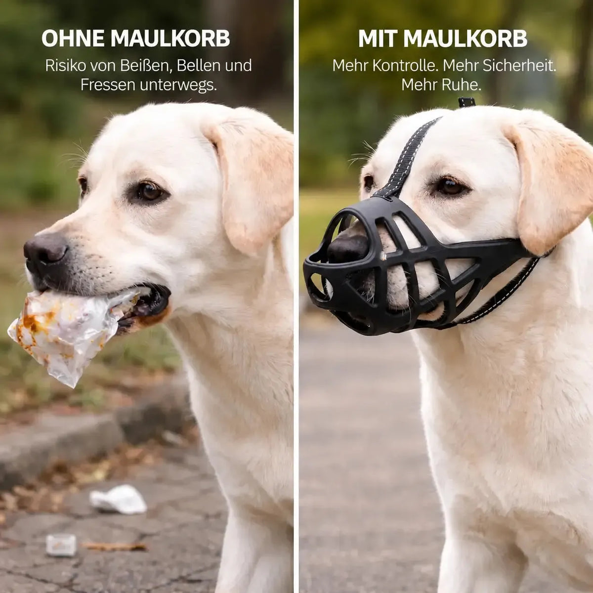 Breathable Dog Muzzle with Adjustable Reflective Strap