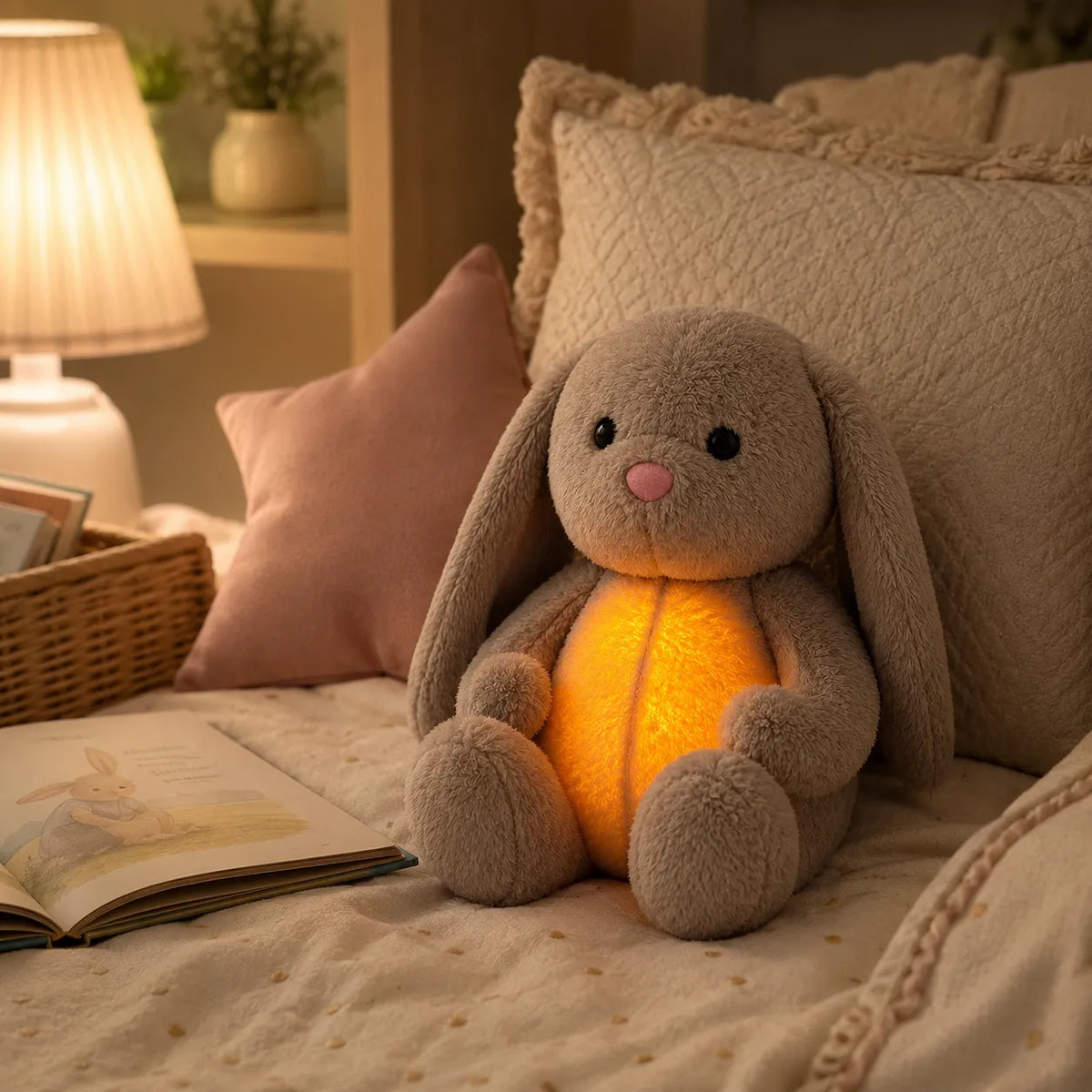 Breathing Plush Stuffed Animal with Night Light