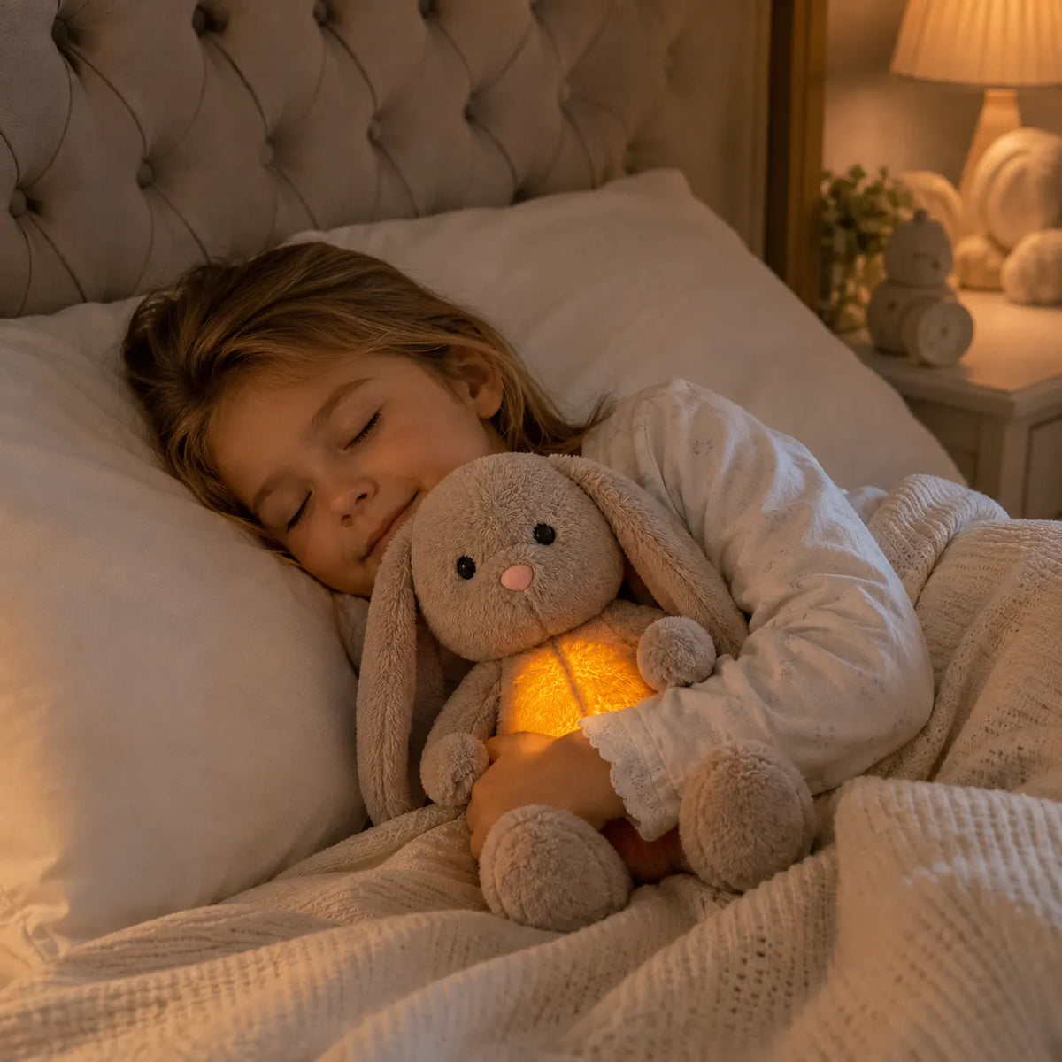Breathing Plush Stuffed Animal with Night Light