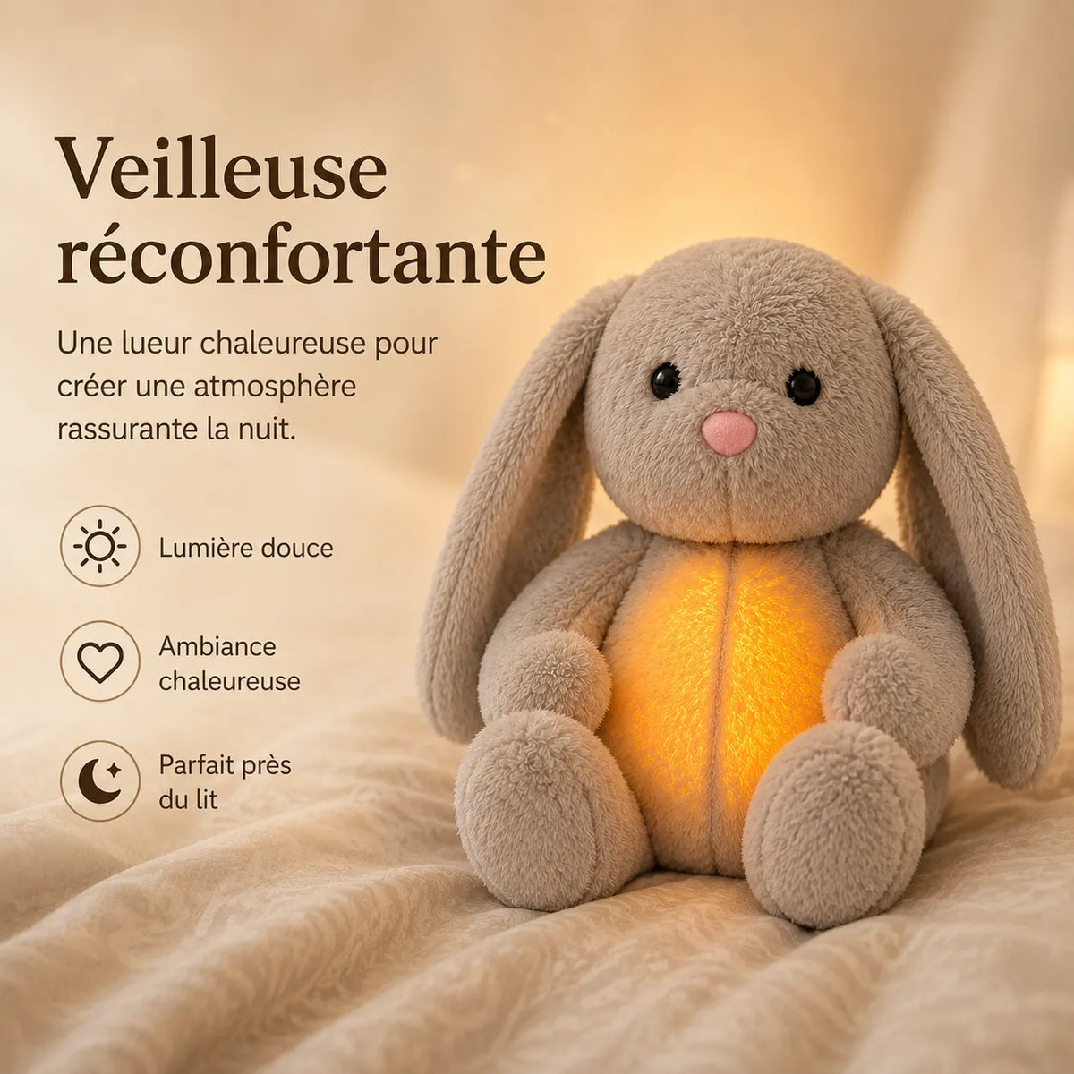 Breathing Plush Stuffed Animal with Night Light