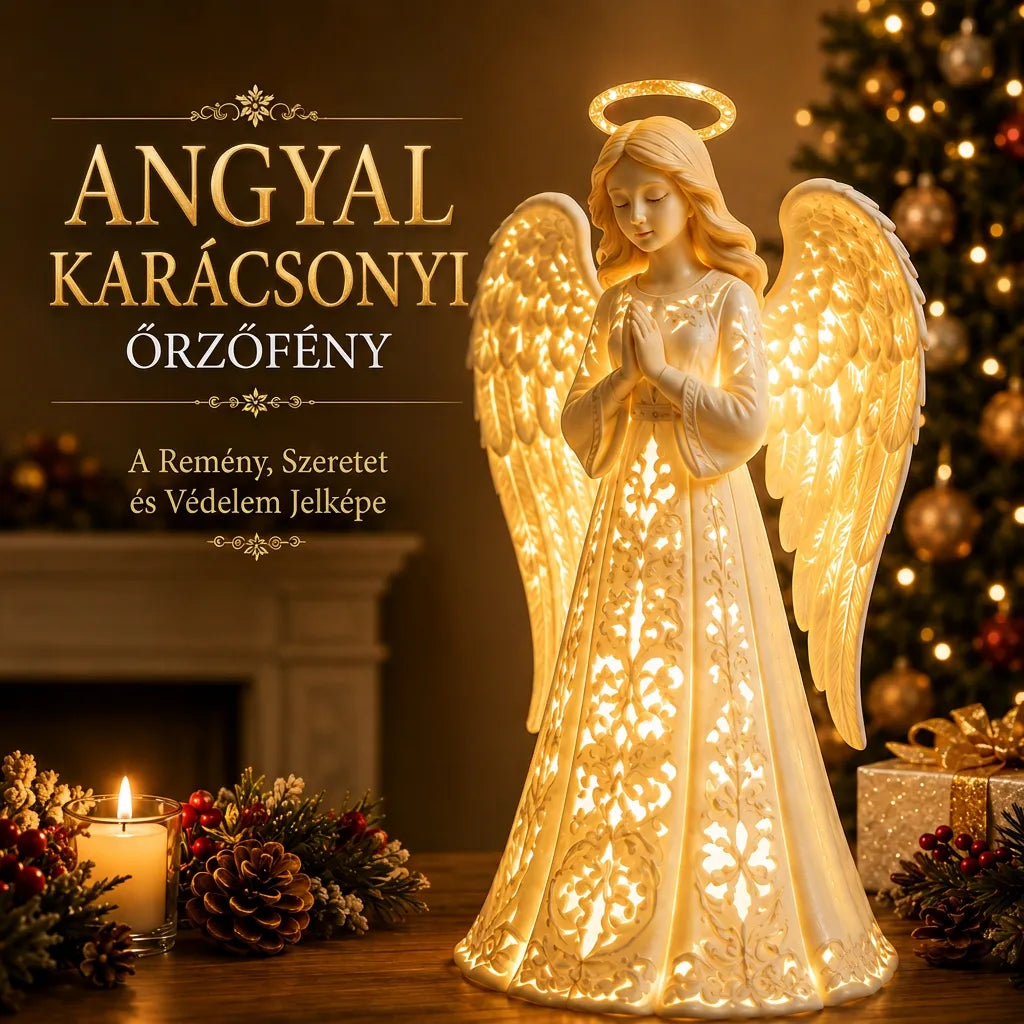 Christmas Angel Figurine Light with Warm LED Glow