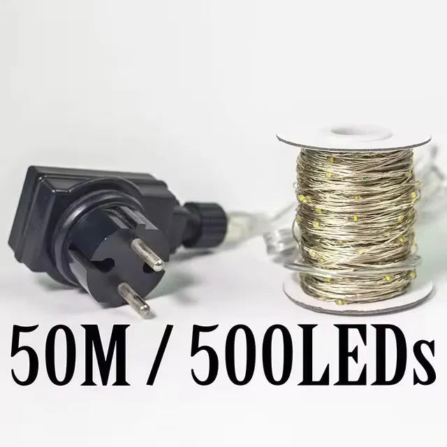 Christmas Tree LED String Lights with Remote Control