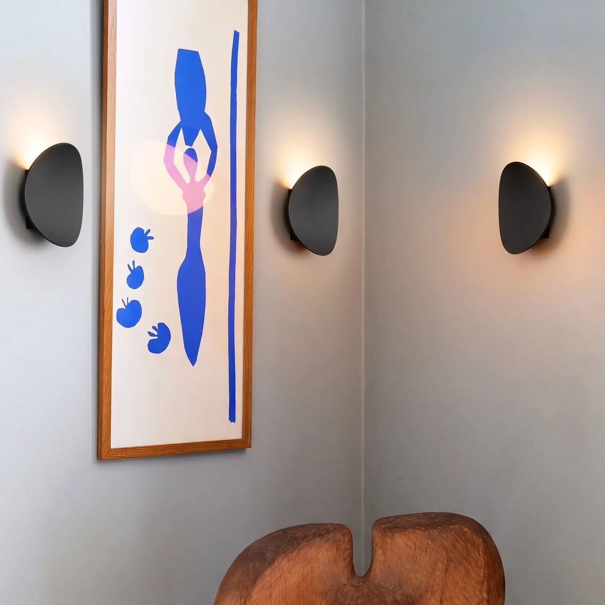 Circular Metal Wall Light with Integrated LED