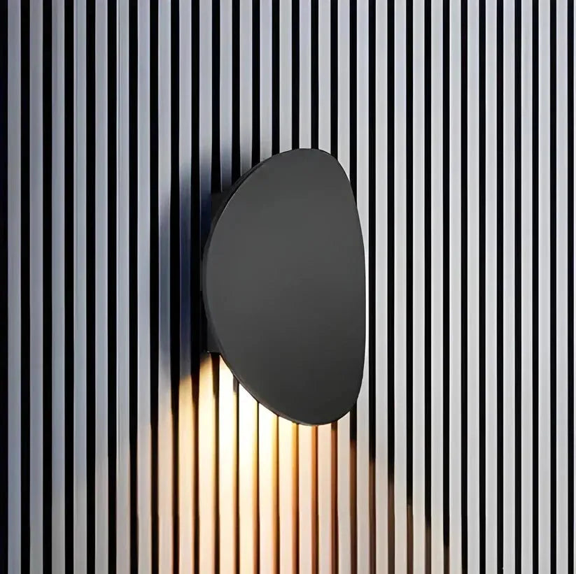 Circular Metal Wall Light with Integrated LED