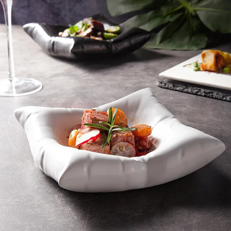 Cloud-Shaped Porcelain Serving Bowl