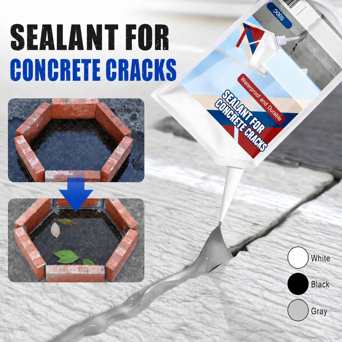 Concrete Crack Sealant with Waterproof and Weatherproof Protection