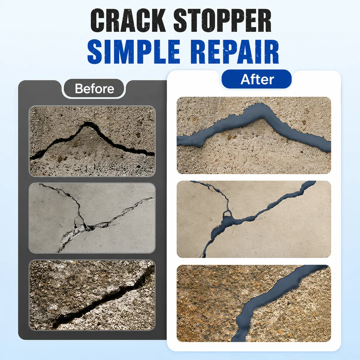 Concrete Crack Sealant with Waterproof and Weatherproof Protection