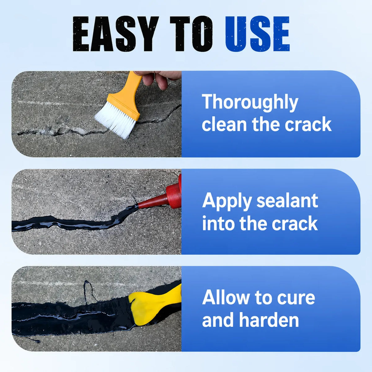 Concrete Crack Sealant with Waterproof and Weatherproof Protection