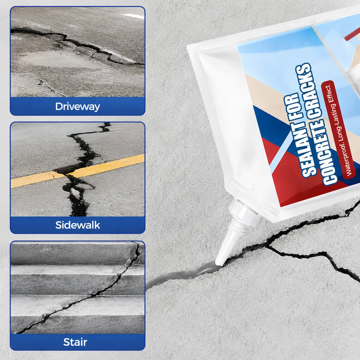 Concrete Crack Sealant with Waterproof and Weatherproof Protection
